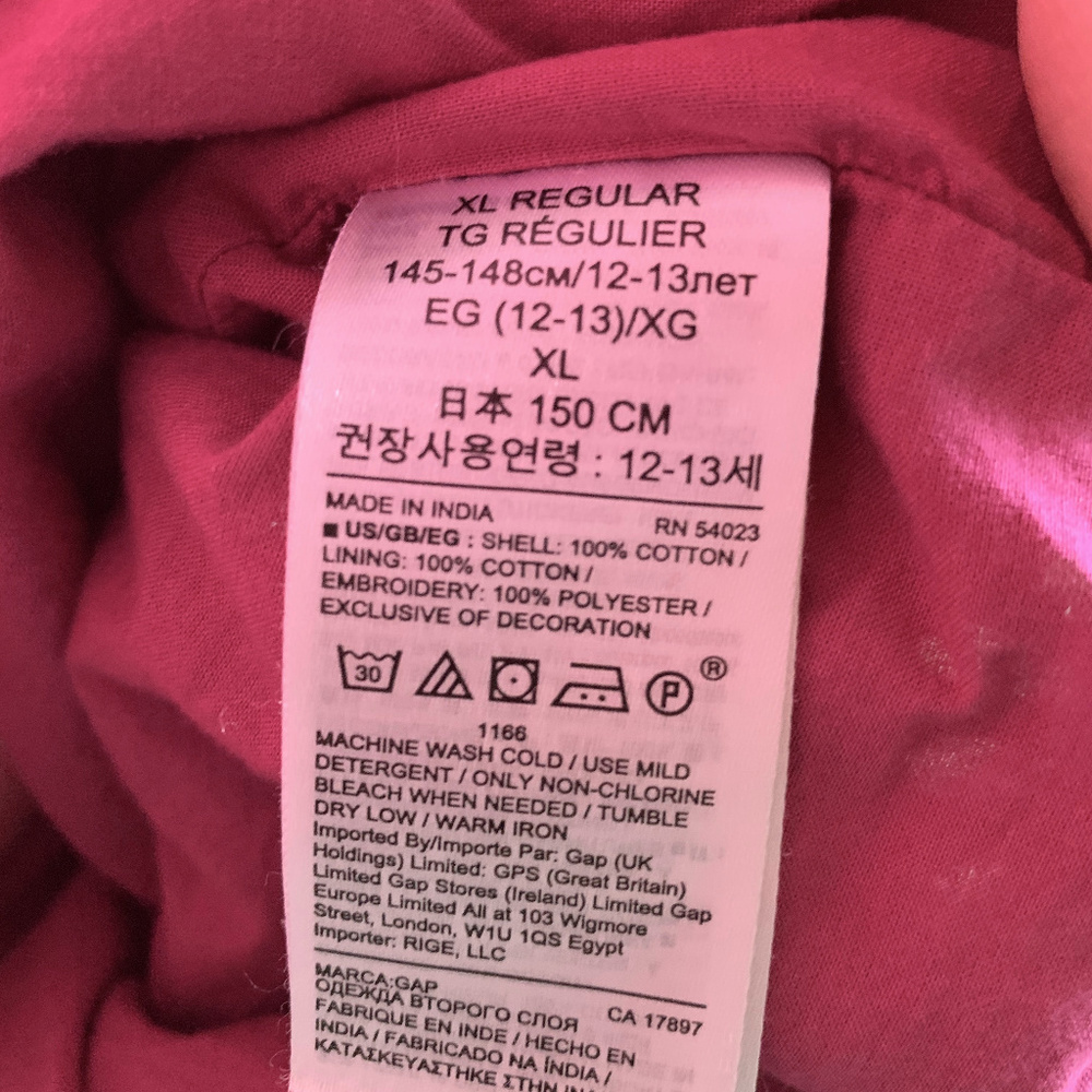 š„FINAL SALE: Gap Raspberry Embroidered Girls Dress - Picture 6 of 8
